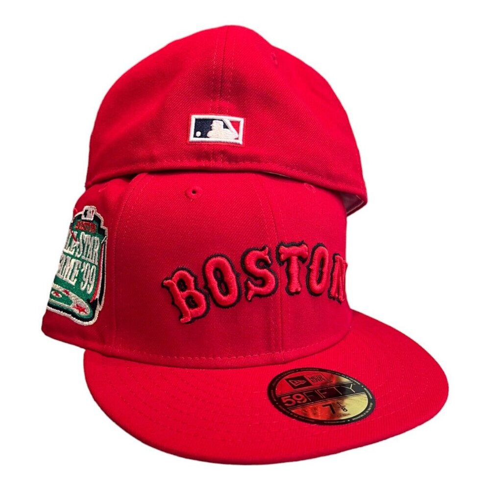 New Era Boston Red Sox 59FIFTY Fitted Hat Cap Red 1999 All Star Game Patch - Picture 2 of 9